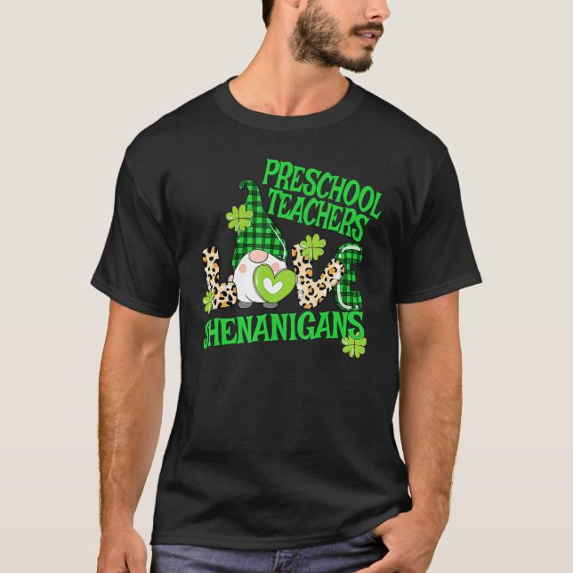 Camiseta Dia de São Patrício Pré-Escolar de Professores Pré (Frente)
