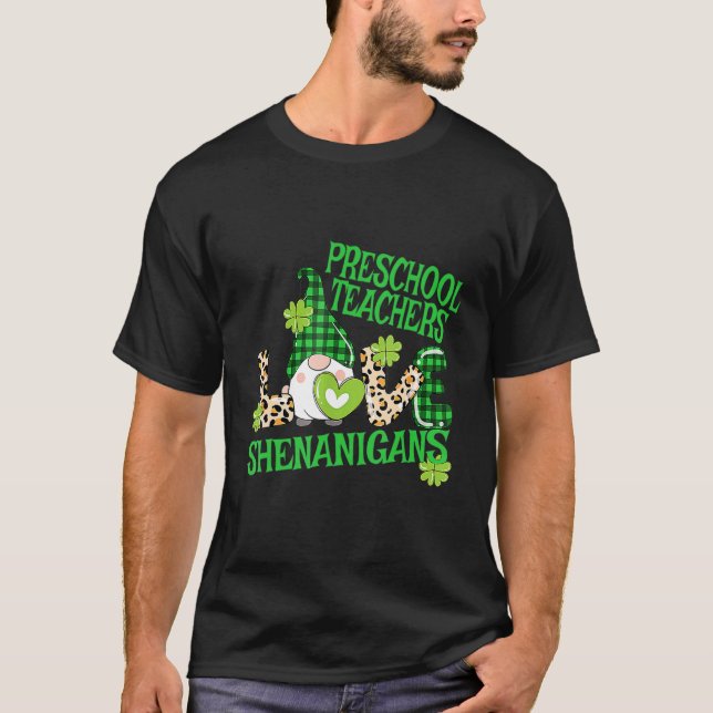 Camiseta Dia de São Patrício pré-escolar do professor Prek  (Frente)