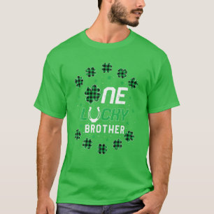 Camiseta Dia de São Patrício Prek Kinder Um Irmão Sortudo