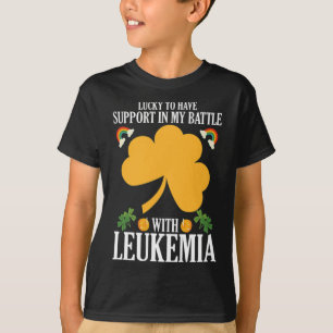 Camiseta Dia de São Patrício Quatro Alavancas de Leucemia d