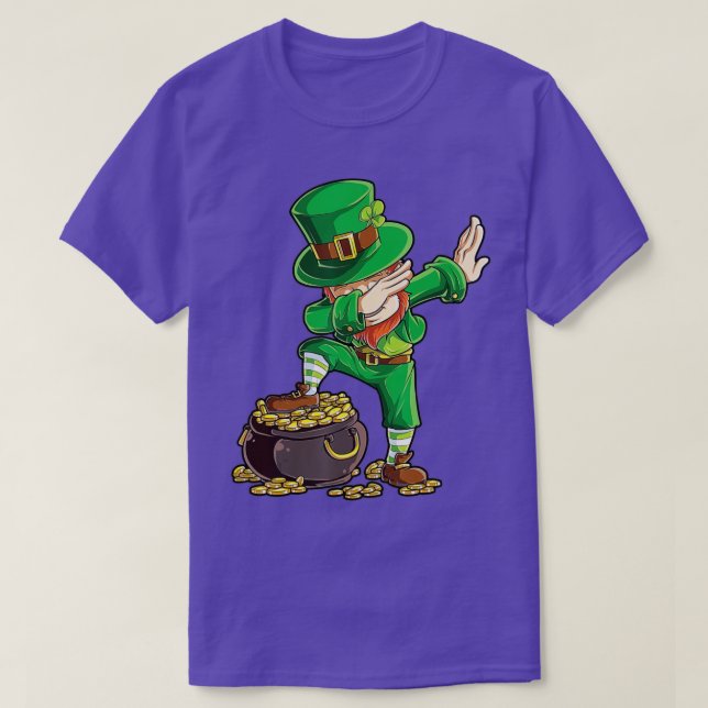 Camiseta Dia de São Patrício Que Abbing Leprechaun Boys Men (Frente do Design)