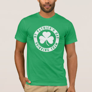Camiseta Dia de São Patrício que bebe a equipe