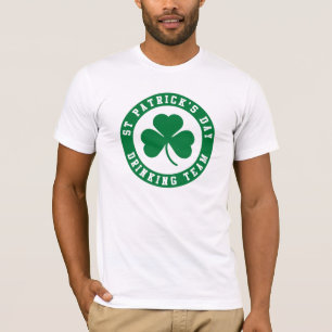 Camiseta Dia de São Patrício que bebe a equipe