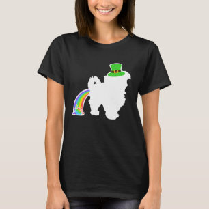 Camiseta Dia de São Patrício Rainbow Dog Morkie