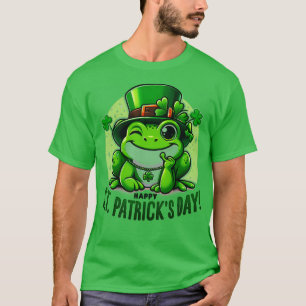 Camiseta Dia de São Patrício Sapo Face Santo Pattys Paddys 
