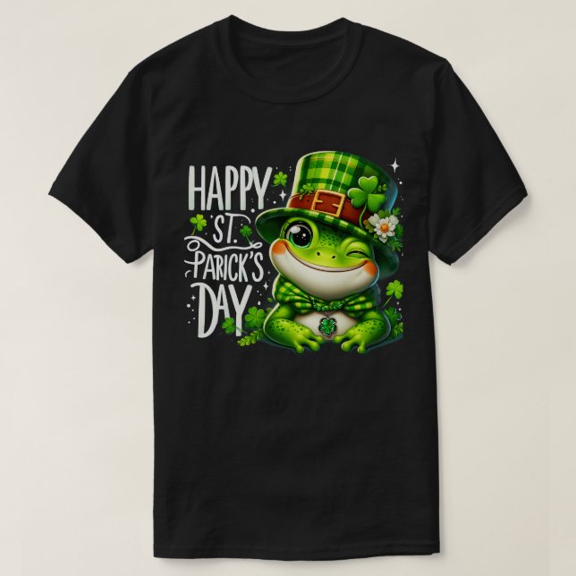 Camiseta Dia de São Patrício Sapo Face Santo Pattys Paddys  (Frente do Design)