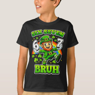 Camiseta Dia de São Patrício seis sete meme 6 7 bruh