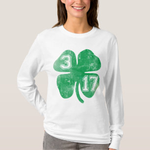 Camiseta Dia de São Patrício Shamrock 3/17