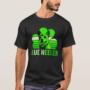 Camiseta Dia de São Patrício Shamrock azul-Heeler