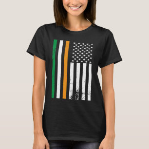 Camiseta Dia de São Patrício Shamrock, bandeira irlandesa a
