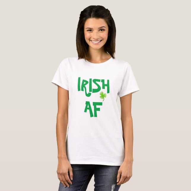 Camiseta Dia de São Patrício Shamrock Damas (Frente Completa)