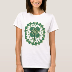 Camiseta Dia de São Patrício Shamrocks Cross