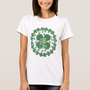 Camiseta Dia de São Patrício Shamrocks Kanji Distinto
