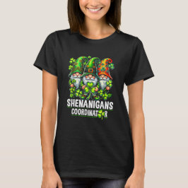 Camiseta Dia de São Patrício Shenanigans Coordenador Gnomos