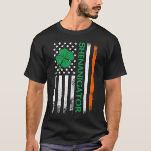 Camiseta Dia de São Patrício Shenanigans Irish American Fla