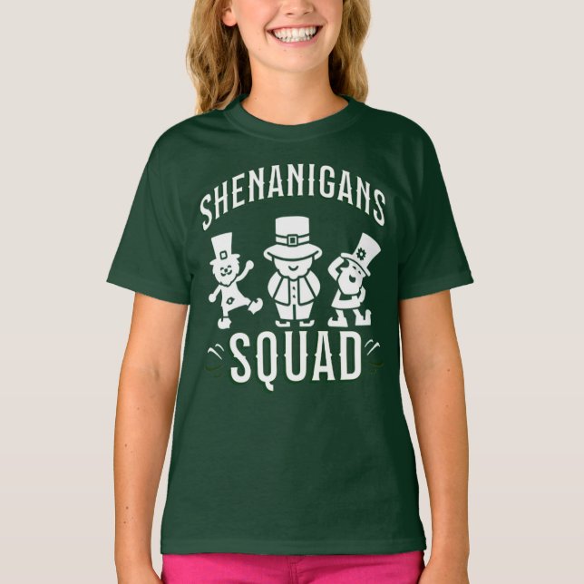 CAMISETA DIA DE SÃO PATRÍCIO - SHENANIGANS SQUAD (Frente)