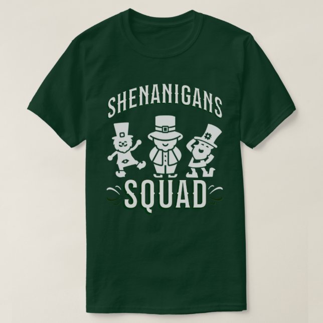 CAMISETA DIA DE SÃO PATRÍCIO - SHENANIGANS SQUAD (Frente do Design)