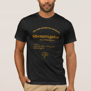 Camiseta Dia de São Patrício Shenanigator Trevo de Três Fol