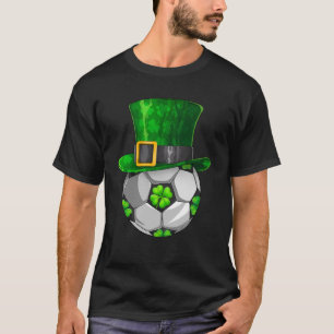 Camiseta Dia de São Patrício Soccer Ball Leprechaun Shamroc