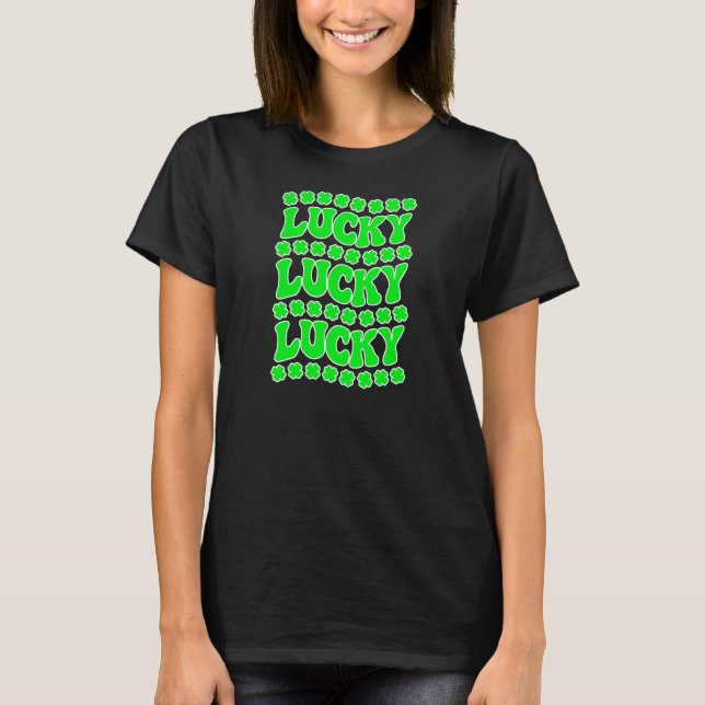 Camiseta DIA DE SÃO PATRÍCIO, Sorte, Sorte, Sorte (Frente)