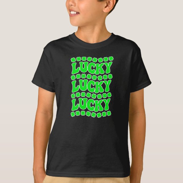 Camiseta DIA DE SÃO PATRÍCIO, Sorte, Sorte, Sorte (Frente)