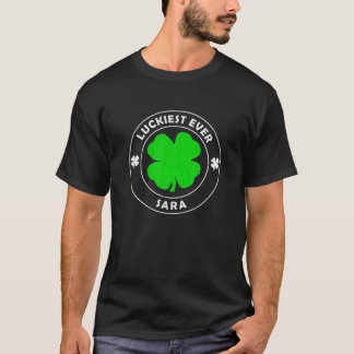 Camiseta Dia de São Patrício Sortudo De Sara