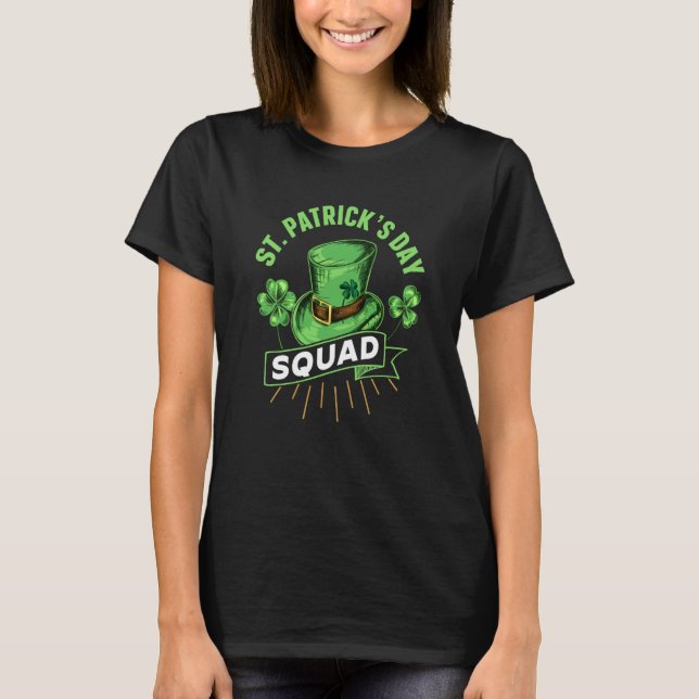 Camiseta Dia de São Patrício Squad Ireland St Patricks D (Frente)
