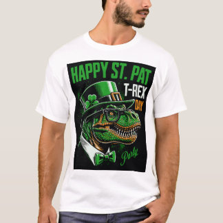 Camiseta Dia de São Patrício T-rex
