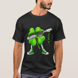 Camiseta Dia de São Patrício Tee Dabbing Shamrock