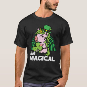 Camiseta Dia de São Patrício Unicorn Im Magical Irish Girls
