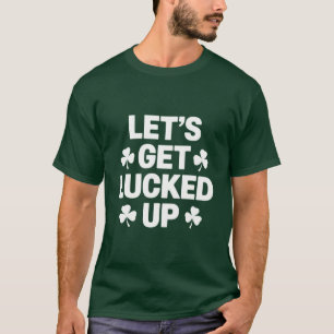 Camiseta Dia de São Patrício Vamos Ter Sorte Trevo Irlandês