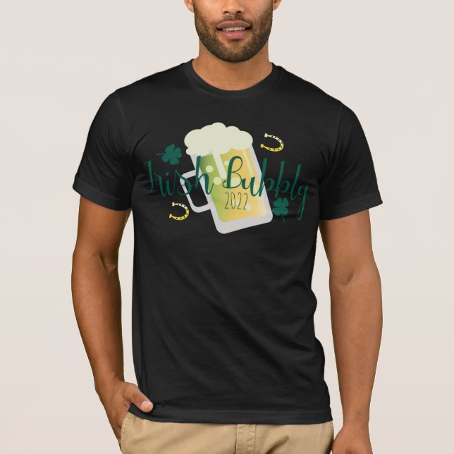 Camiseta Dia de São Patrício Verde-preto (Frente)