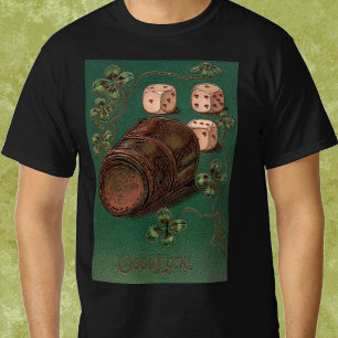 Camiseta Dia de São Patrício Vintage, Sorte Irlandesa Dados
