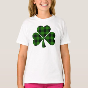 Camiseta dia de São Patrício, xadrez verde irlandês trevo