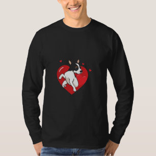 Camiseta Dia de São Valentim Cachorro Fofo Coração