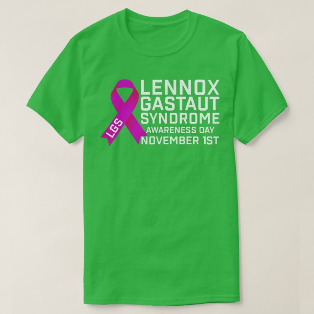 Camiseta Dia de Sensibilização do LGS Sindrome Lennox Gasta (Frente do Design)