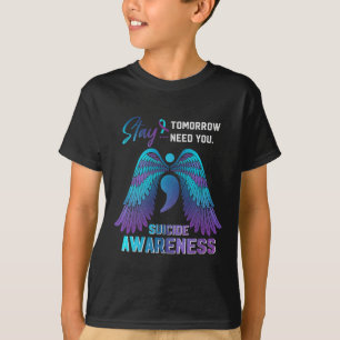 Camiseta Dia de Sensibilização e Prevenção do Suicídio em F