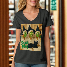 Camiseta Dia de Spa de Bruxa Humor Divertido
