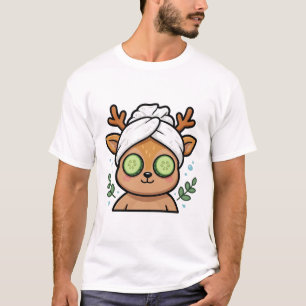 Camiseta Dia de Spa de Rena Arte Divertida de Natal