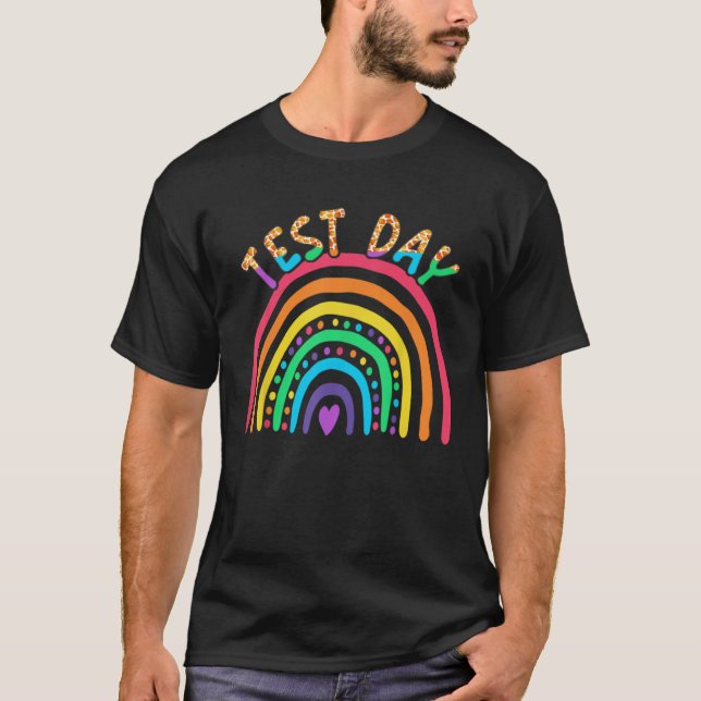 Camiseta Dia de Teste Balança O Dia de Teste do Professor D (Frente)