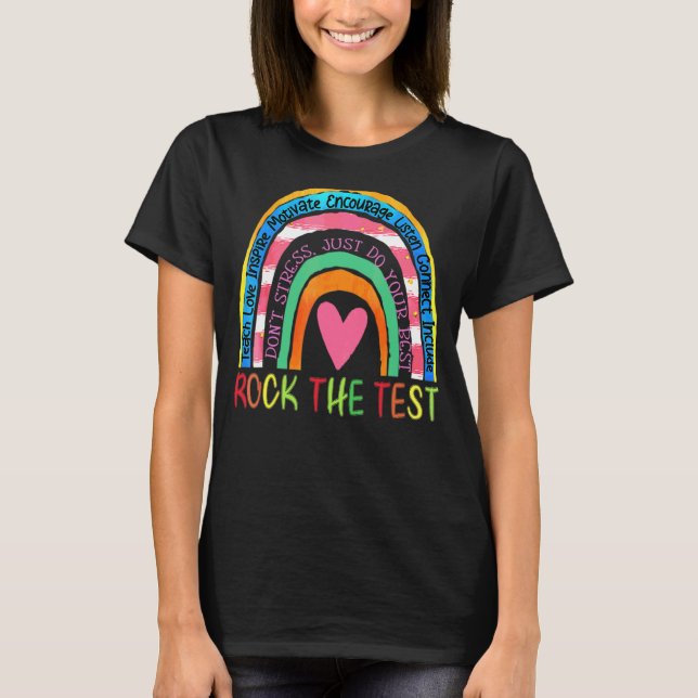 Camiseta Dia de Teste Balança O Dia de Teste do Professor D (Frente)