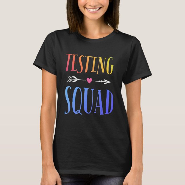 Camiseta Dia de Teste Balançar o Teste Dia de Teste do Prof (Frente)