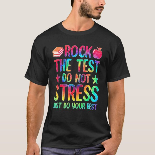 Camiseta Dia de Teste Balançar O Tino do Dia de Teste do Pr (Frente)