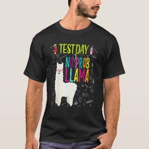 Camiseta Dia de Teste Divertido Sem Prob Llama