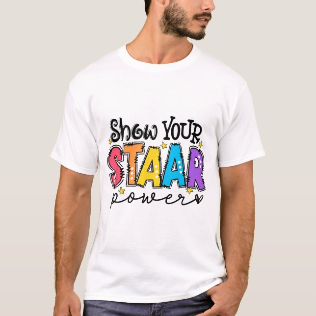 Camiseta Dia de Teste do Professor de Energia Estelar (Frente)