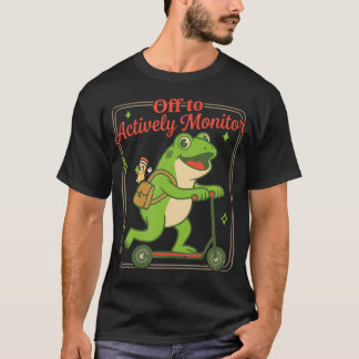 Camiseta Dia de Teste do Sapo para Monitorar Ativamente