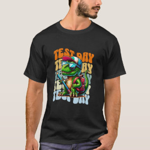 Camiseta Dia de Teste Groovy Crianças Menino Amantes de Din