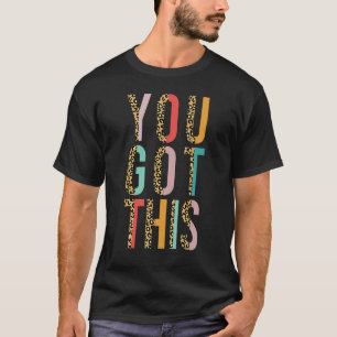 Camiseta Dia de Teste Motivacional Leopardo Para Professor