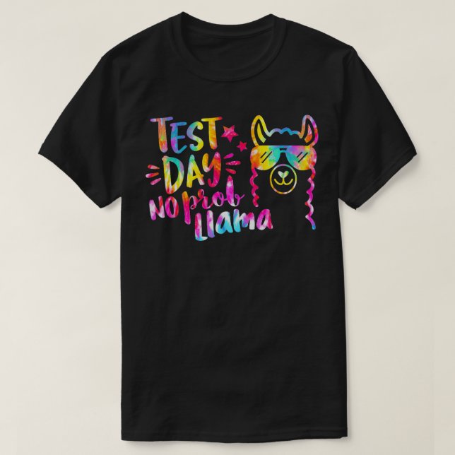 Camiseta Dia de Teste Professor Dia de Teste Sem Prob Lama  (Frente do Design)