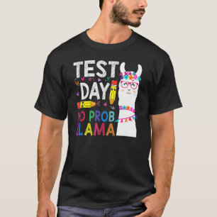 Camiseta Dia de Teste Sem Prob-Llama Llama Dia de Teste do